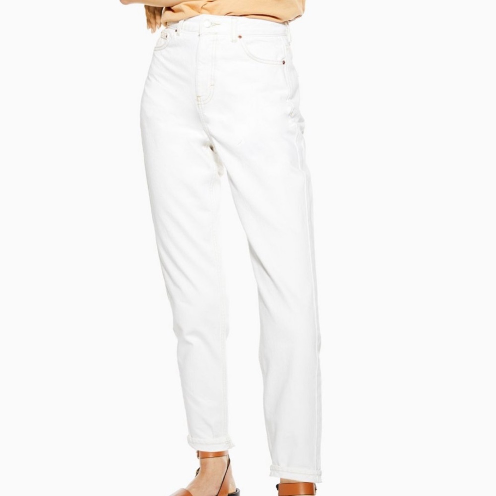Topshop off-white mom jeans